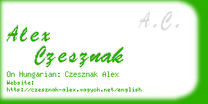 alex czesznak business card